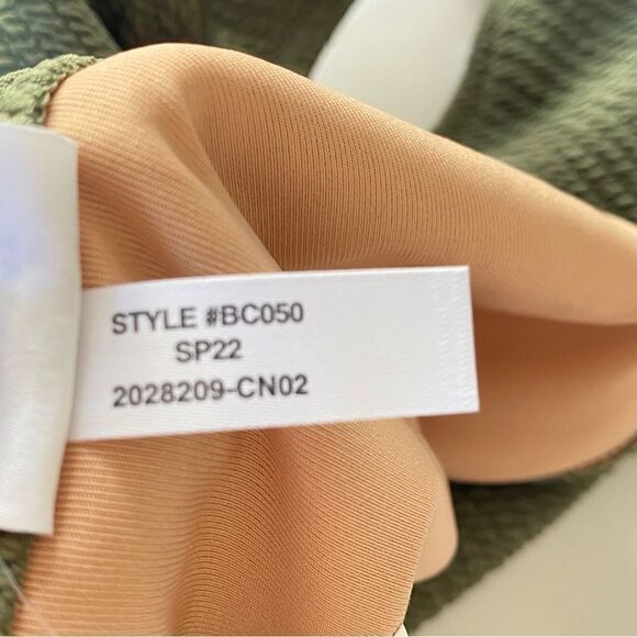 J Crew Surplus Green Olive Textured High Rise Cheeky Bikini Bottom Sz XL NWT - Picture 10 of 14